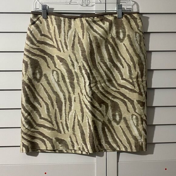 Zebra Print Brown Skirt - Picture 1 of 5